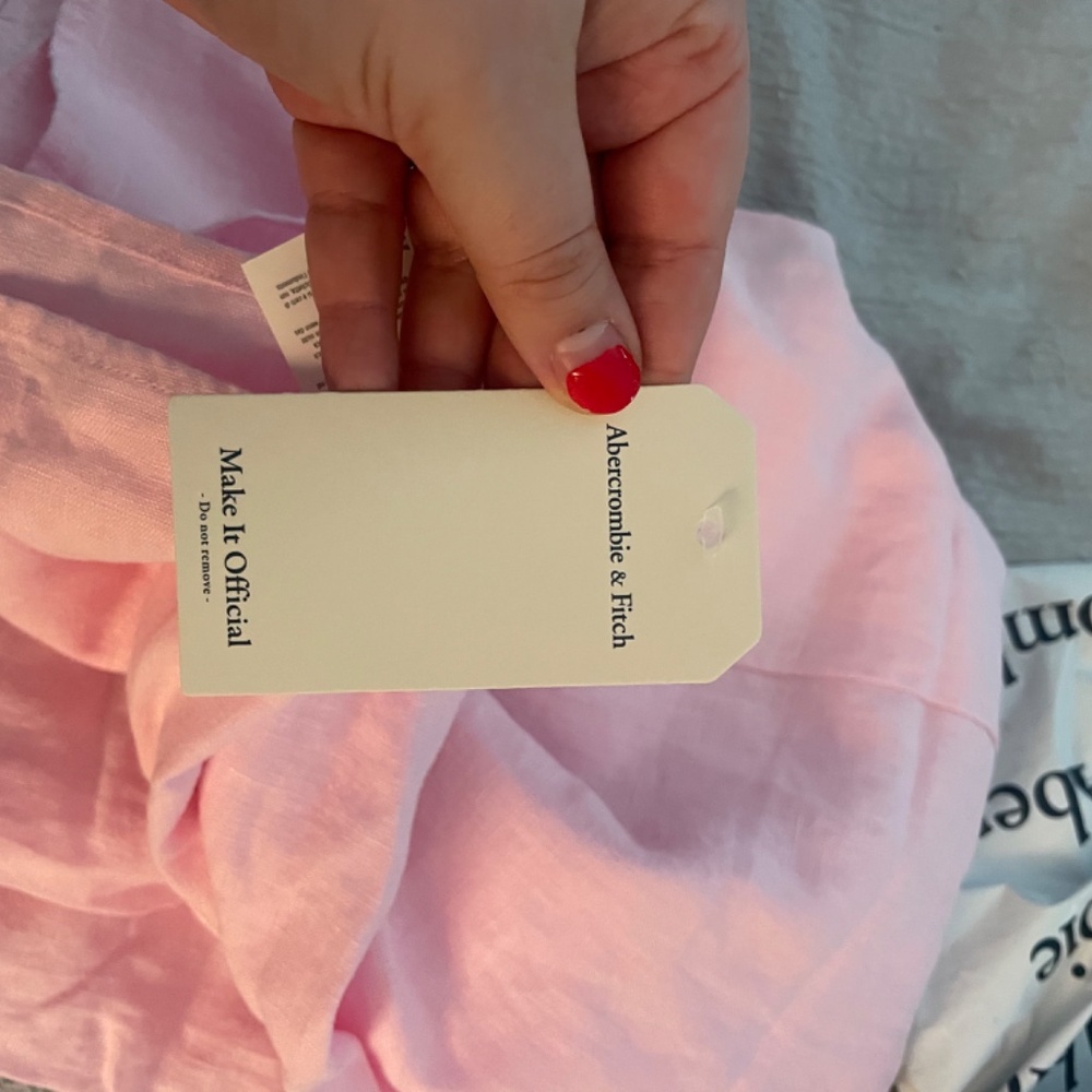 Abercrombie and fitch Premium Linen High-Neck Maxi Dress - Picture 4 of 4